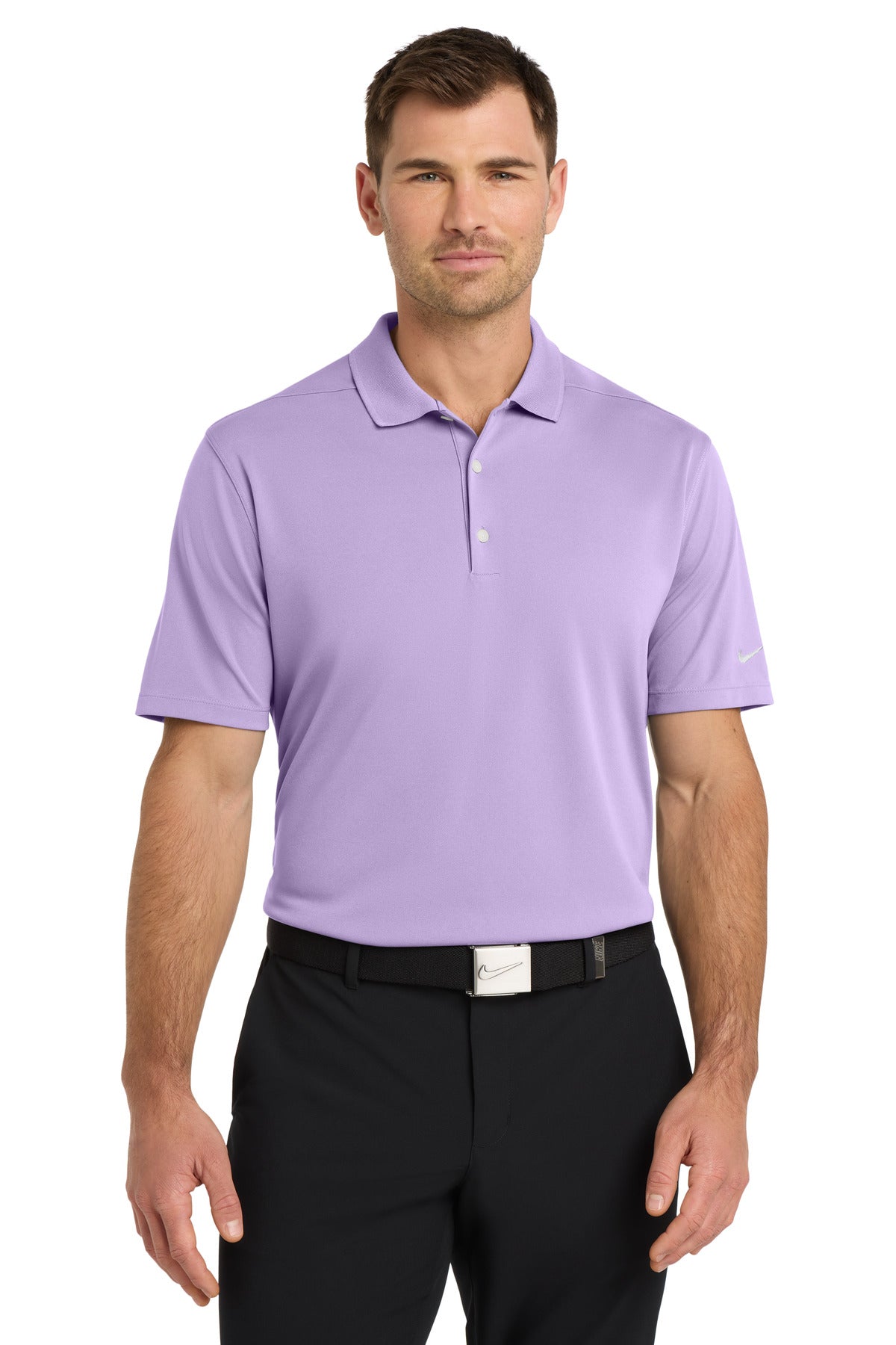 Custom Urban Lilac Dri-FIT Micro Pique 2.0 Polo NKDC1963, personalized by SanCanDo Swag in Argyle, TX