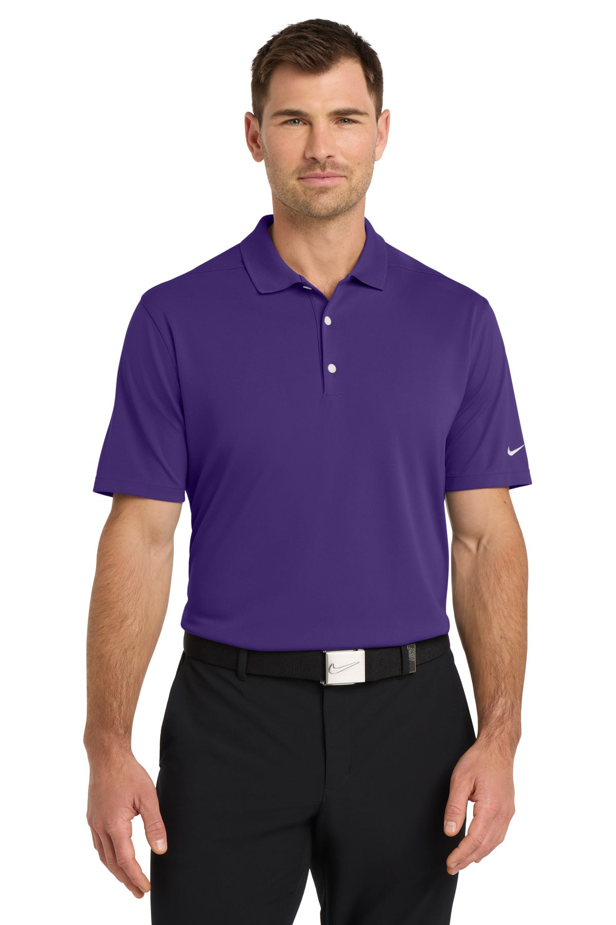 Custom Court Purple Dri-FIT Micro Pique 2.0 Polo NKDC1963, personalized by SanCanDo Swag in Argyle, TX