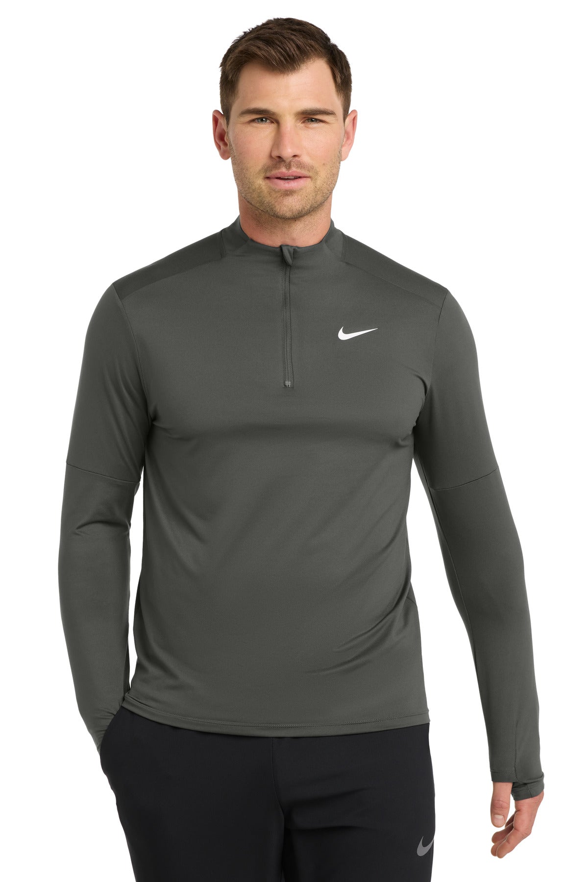 Custom Anthracite Dri-FIT Element 1/2-Zip Top NKDH4949, personalized by SanCanDo Swag in Argyle, TX
