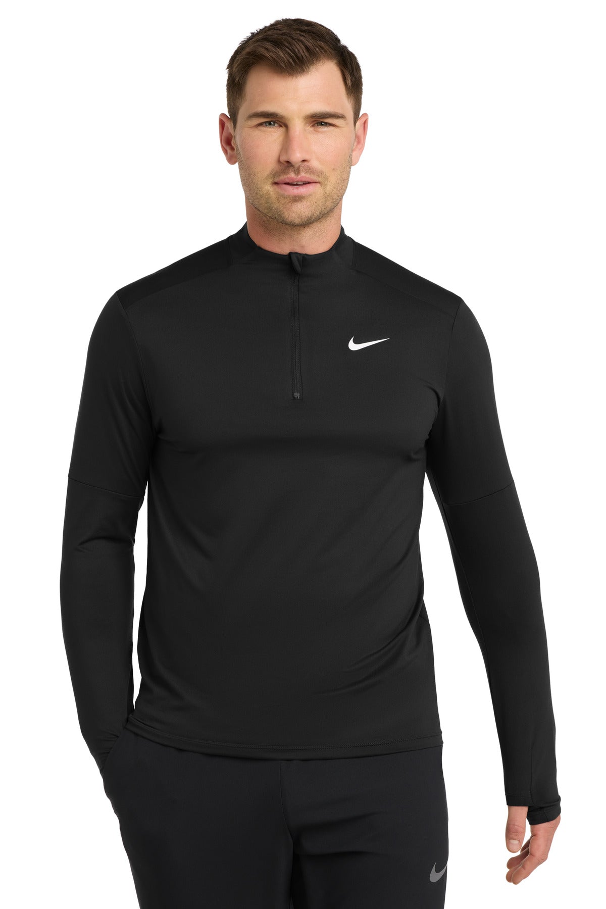 Custom Black Dri-FIT Element 1/2-Zip Top NKDH4949, personalized by SanCanDo Swag in Argyle, TX