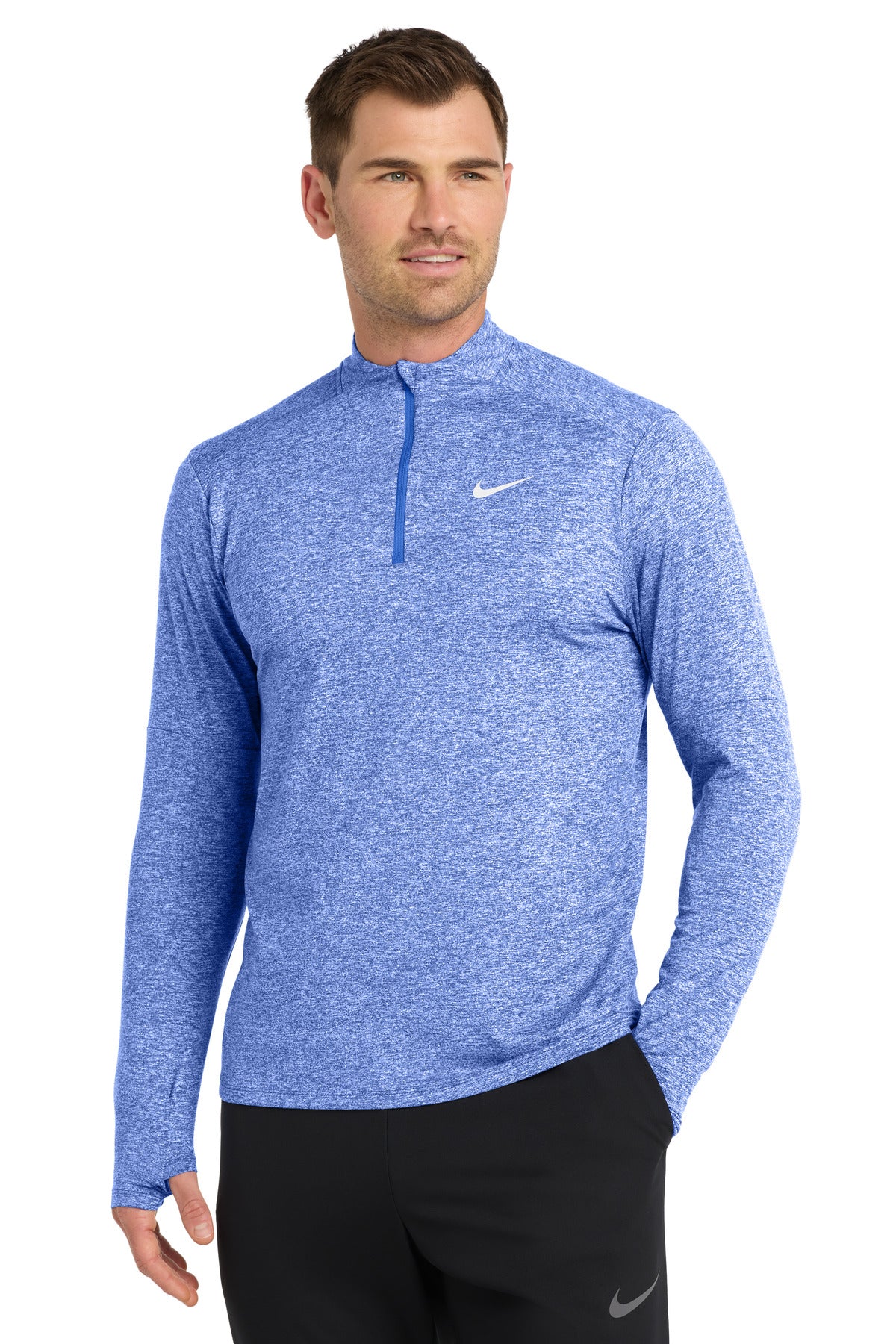 Custom Royal Heather Dri-FIT Element 1/2-Zip Top NKDH4949, personalized by SanCanDo Swag in Argyle, TX