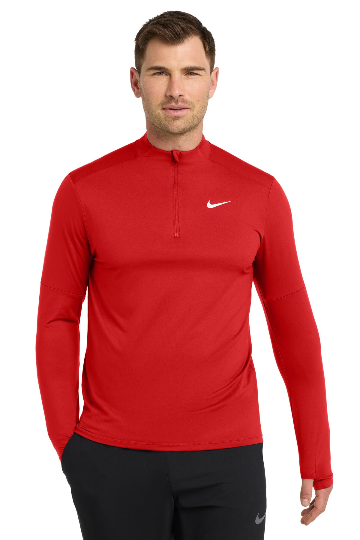 Custom Scarlet Dri-FIT Element 1/2-Zip Top NKDH4949, personalized by SanCanDo Swag in Argyle, TX