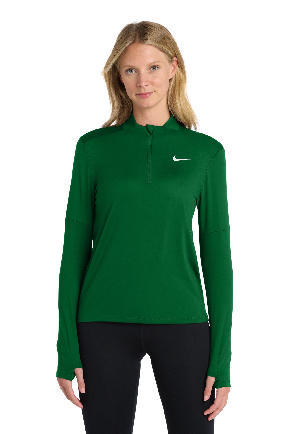 Custom Dark Green Women's Dri-FIT Element 1/2-Zip Top NKDH4951, personalized by SanCanDo Swag in Argyle, TX