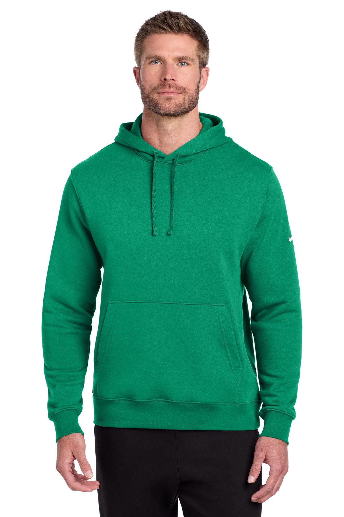 Custom Stadium Green Club Fleece Sleeve Swoosh Pullover Hoodie NKDR1499, personalized by SanCanDo Swag in Argyle, TX