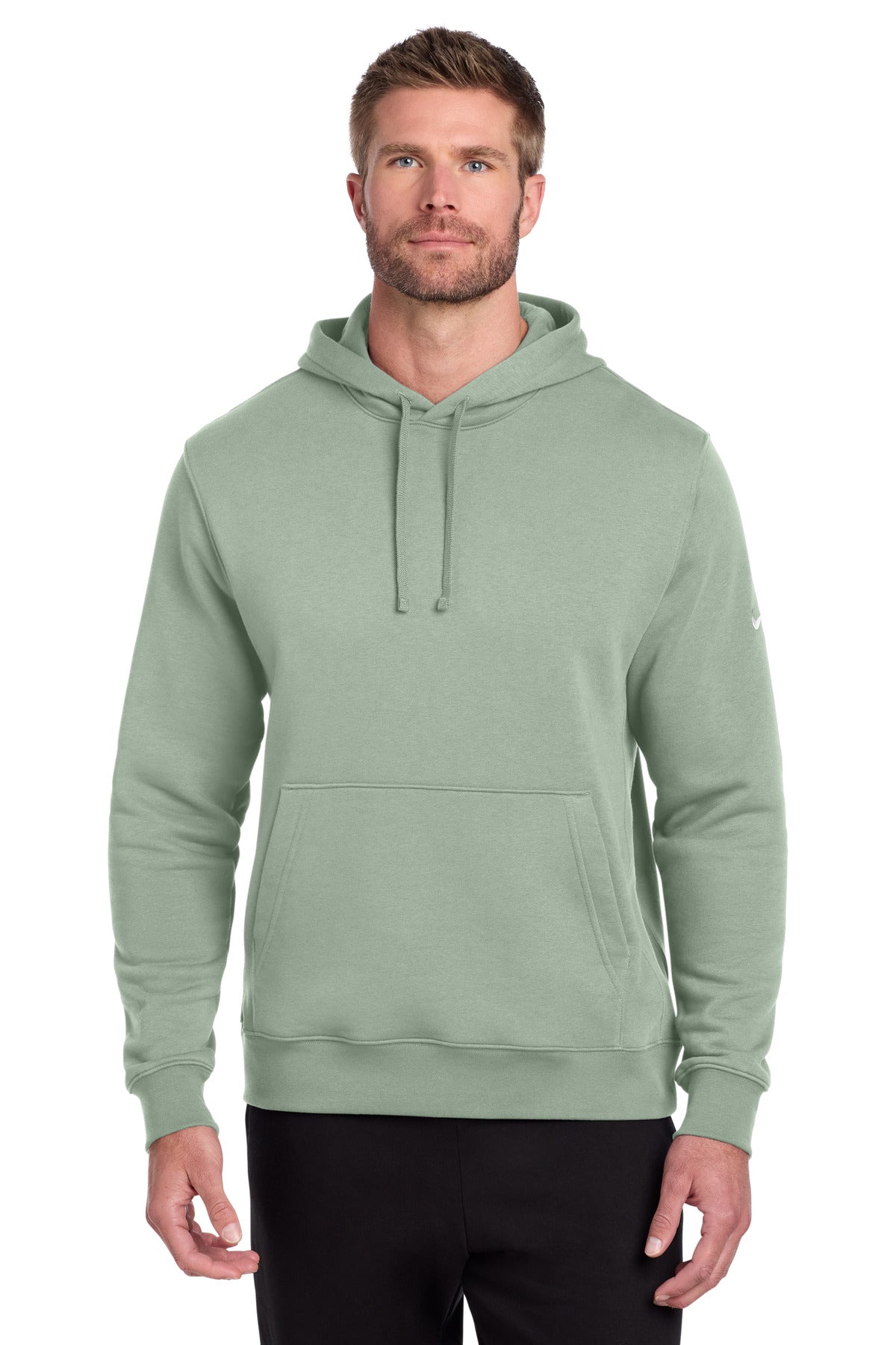 Custom Jade Horizon Club Fleece Sleeve Swoosh Pullover Hoodie NKDR1499, personalized by SanCanDo Swag in Argyle, TX