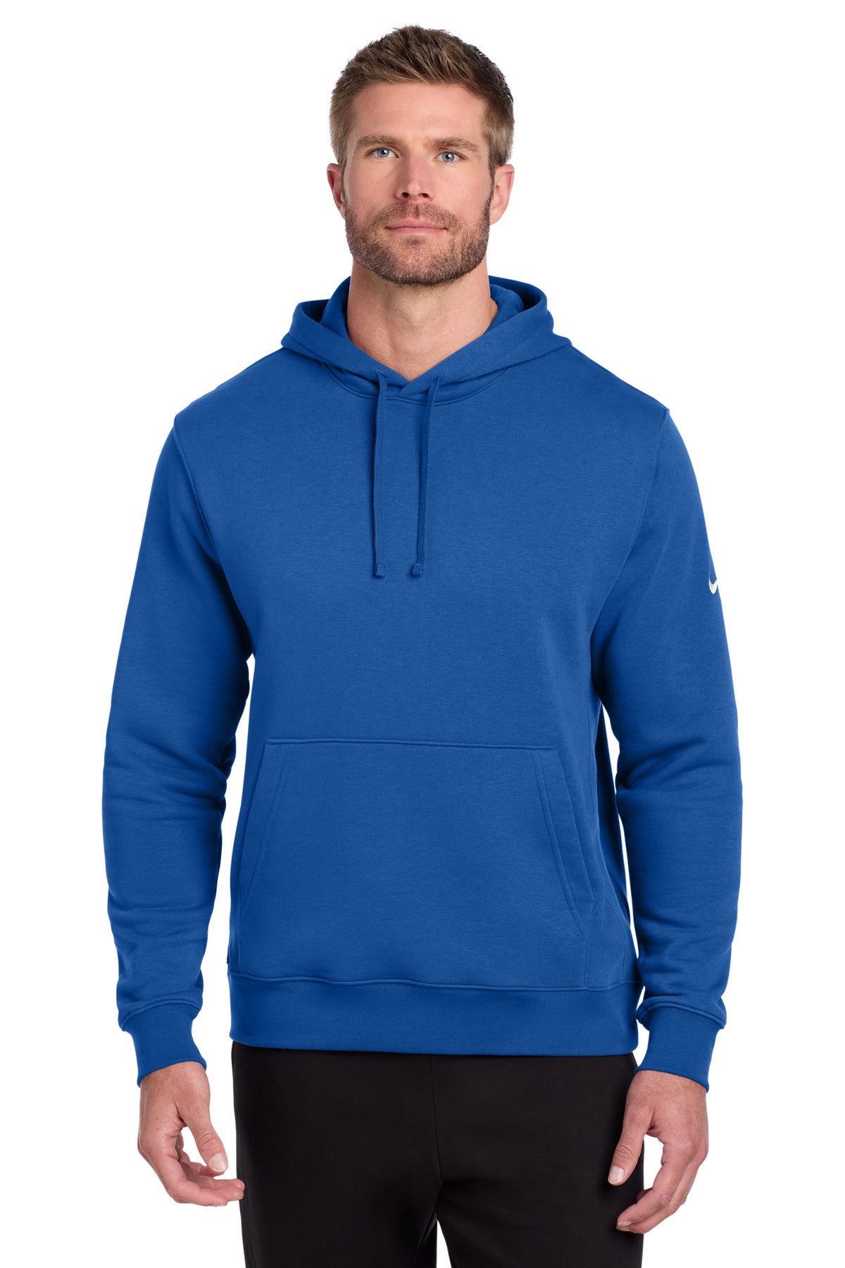 Custom Game Royal Club Fleece Sleeve Swoosh Pullover Hoodie NKDR1499, personalized by SanCanDo Swag in Argyle, TX