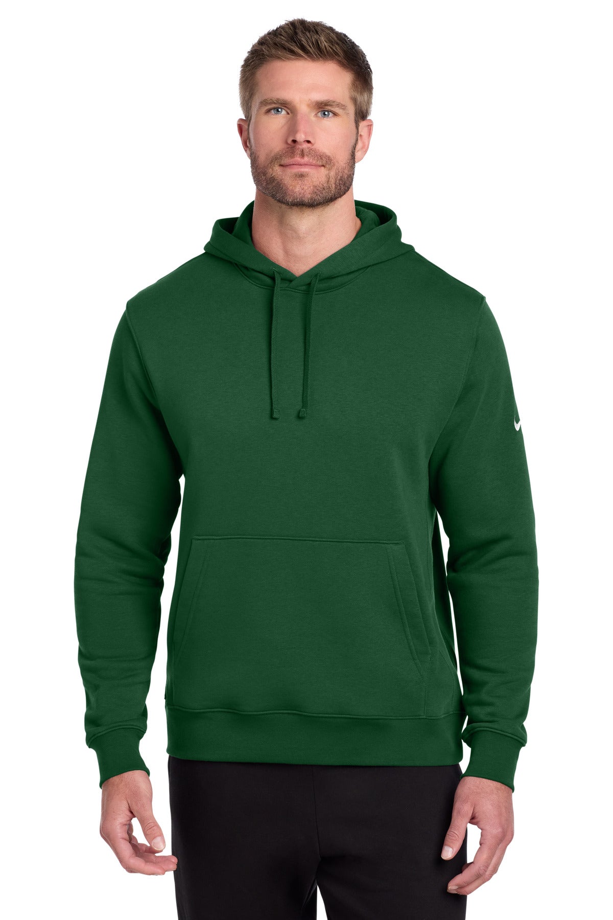 Custom Gorge Green Club Fleece Sleeve Swoosh Pullover Hoodie NKDR1499, personalized by SanCanDo Swag in Argyle, TX
