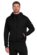 Custom Black Club Fleece Sleeve Swoosh Full-Zip Hoodie NKDR1513, personalized by SanCanDo Swag in Argyle, TX