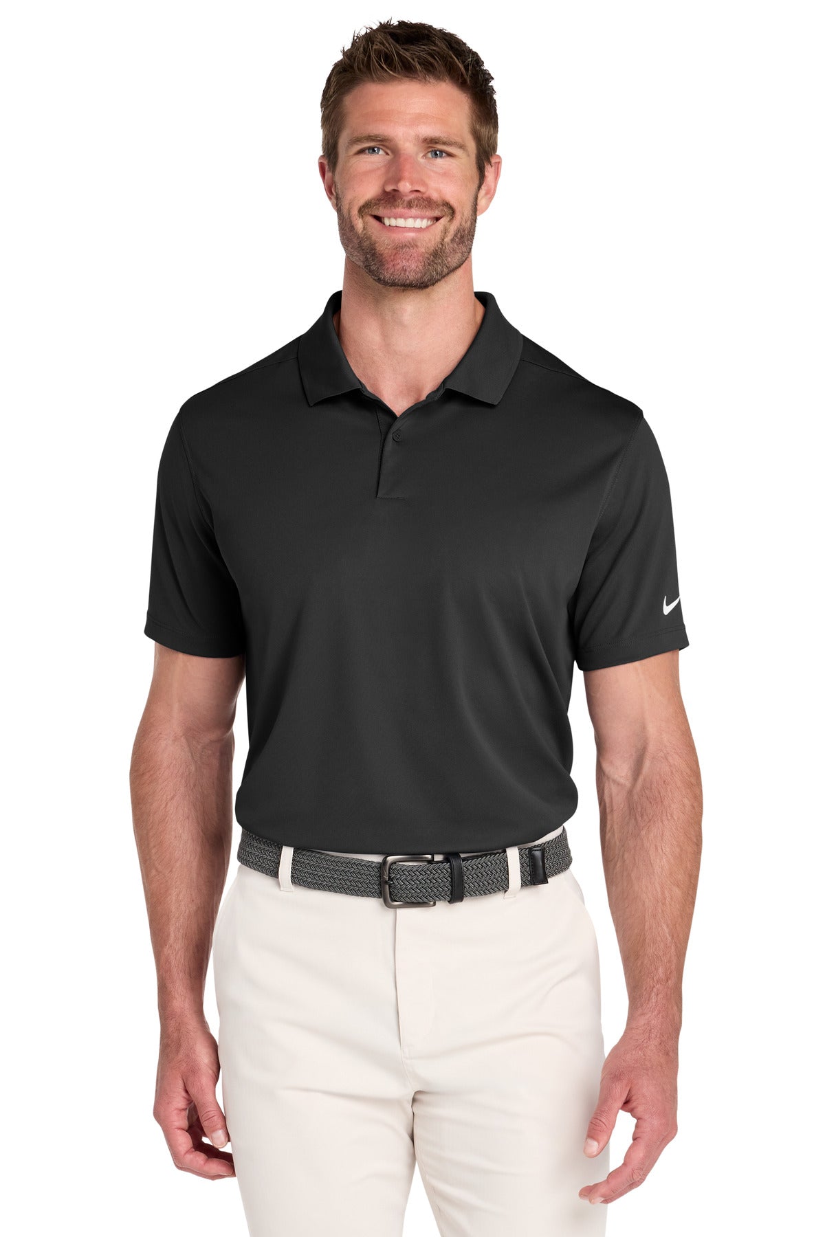 Custom Black Victory Solid Polo NKDX6684, personalized by SanCanDo Swag in Argyle, TX