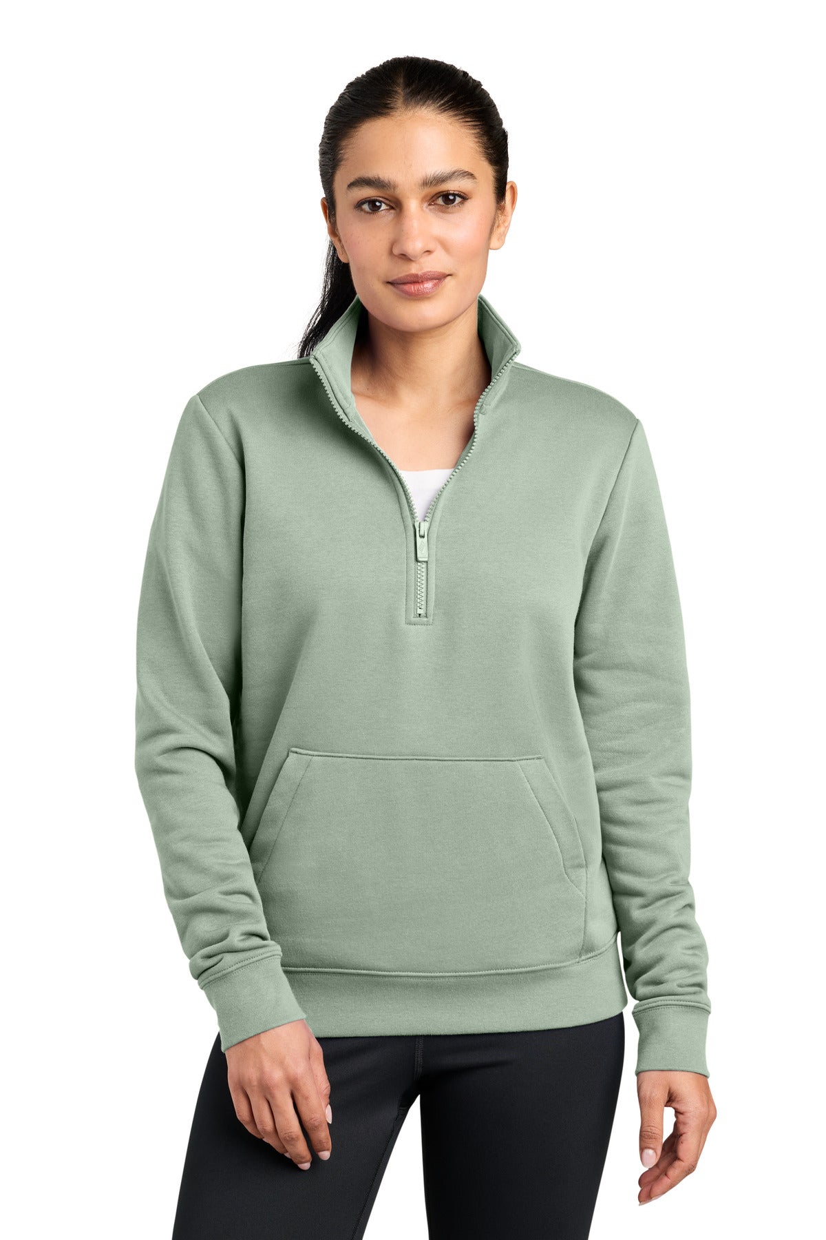 Custom Jade Horizon Club Fleece Sleeve Swoosh 1/2-Zip NKDX6720, personalized by SanCanDo Swag in Argyle, TX