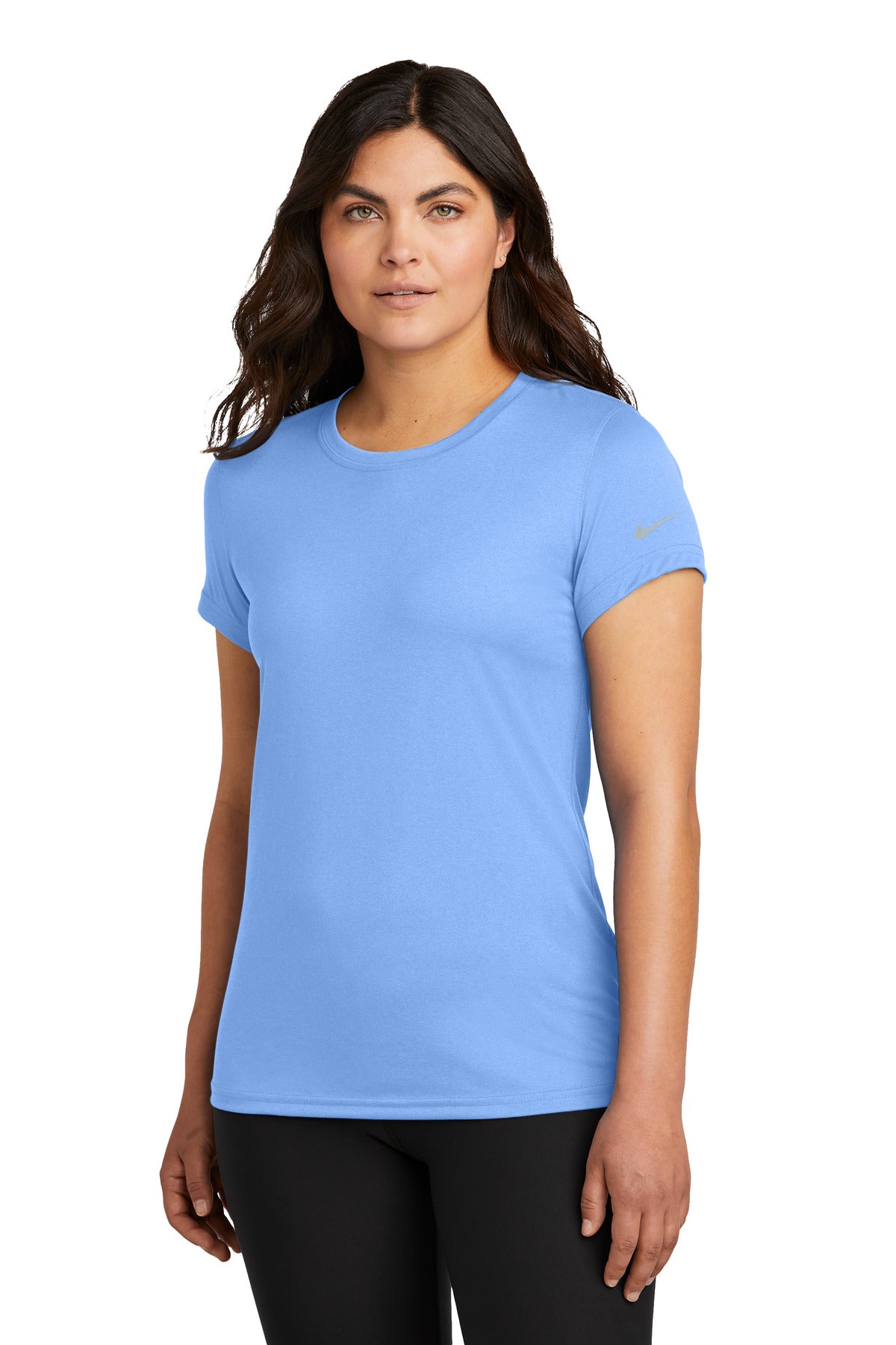 Custom Valor Blue Women's Swoosh Sleeve rLegend Tee NKDX8734, personalized by SanCanDo Swag in Argyle, TX