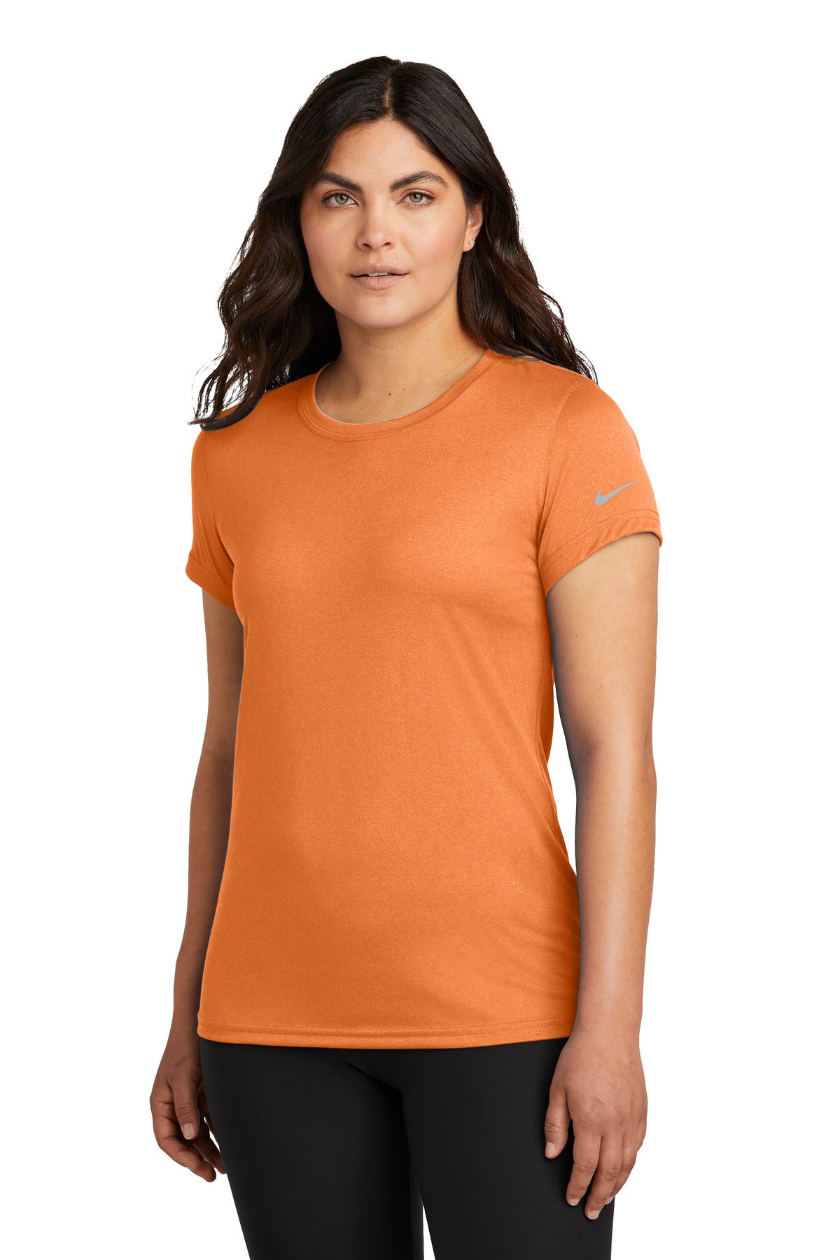 Custom Desert Orange Women's Swoosh Sleeve rLegend Tee NKDX8734, personalized by SanCanDo Swag in Argyle, TX