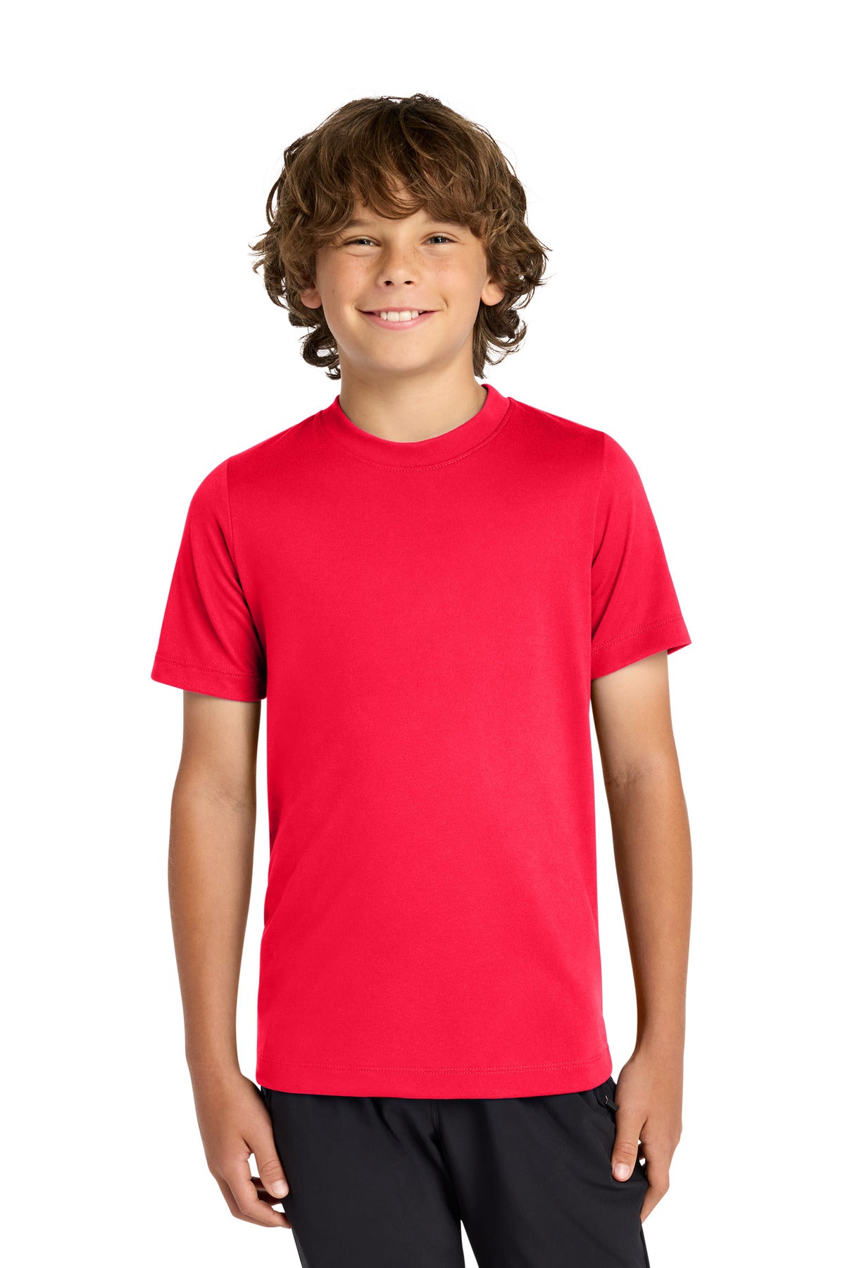 Custom University Red Youth Swoosh Sleeve rLegend Tee NKDX8787, personalized by SanCanDo Swag in Argyle, TX