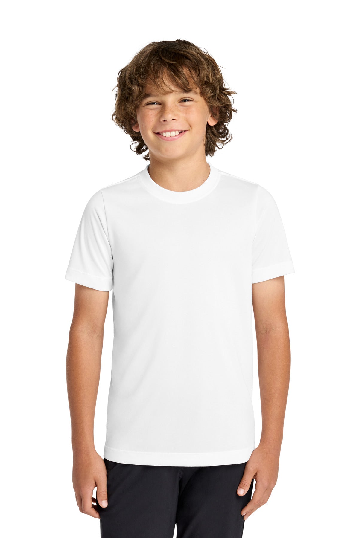 Custom White Youth Swoosh Sleeve rLegend Tee NKDX8787, personalized by SanCanDo Swag in Argyle, TX