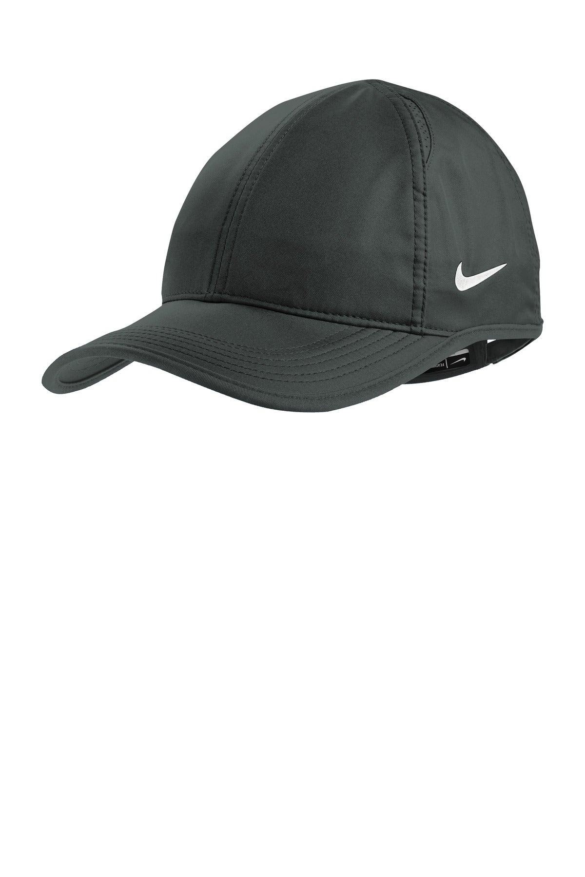 Custom Anthracite Dri-FIT Featherlight Performance Cap NKFB5666, personalized by SanCanDo Swag in Argyle, TX