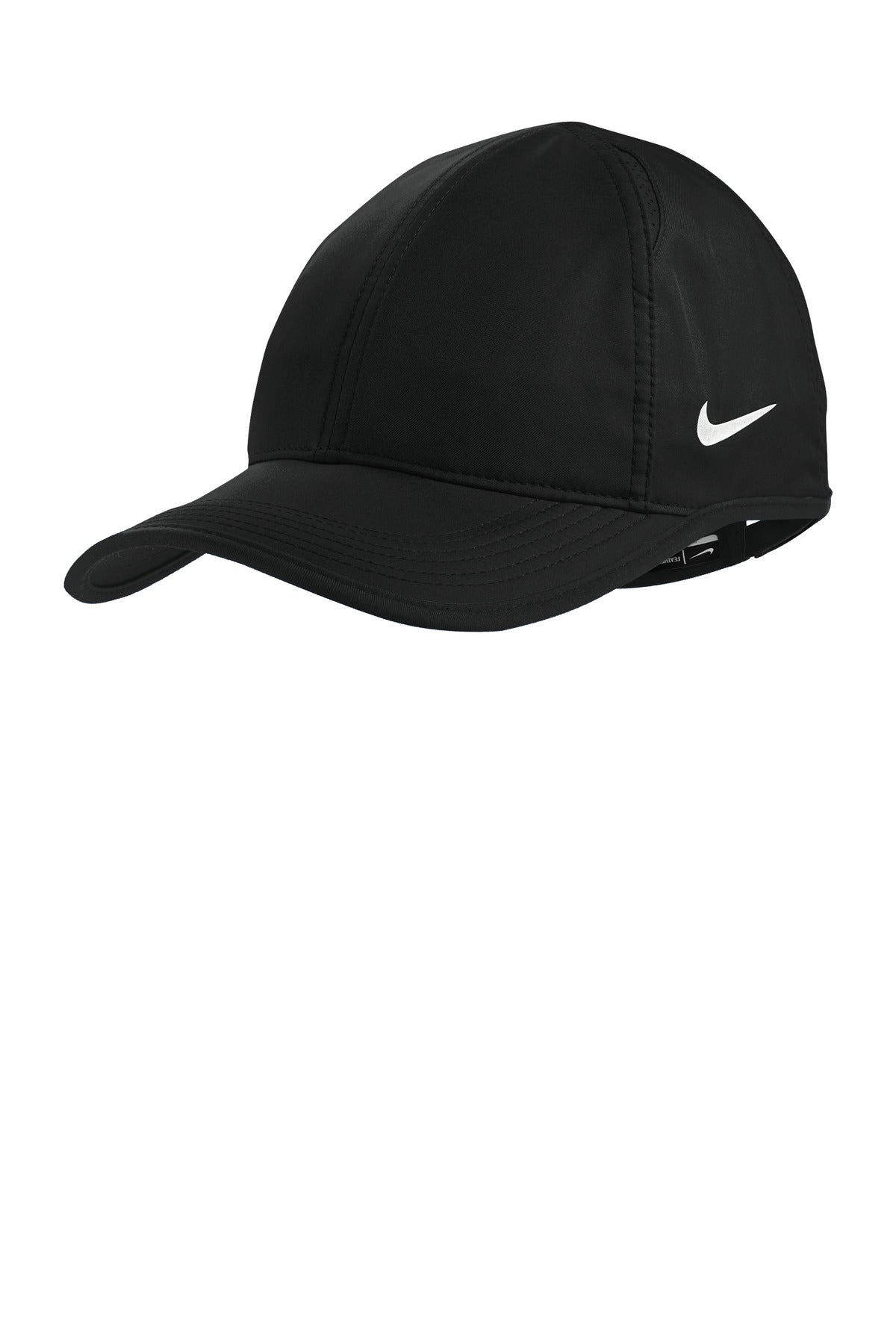 Custom Black Dri-FIT Featherlight Performance Cap NKFB5666, personalized by SanCanDo Swag in Argyle, TX