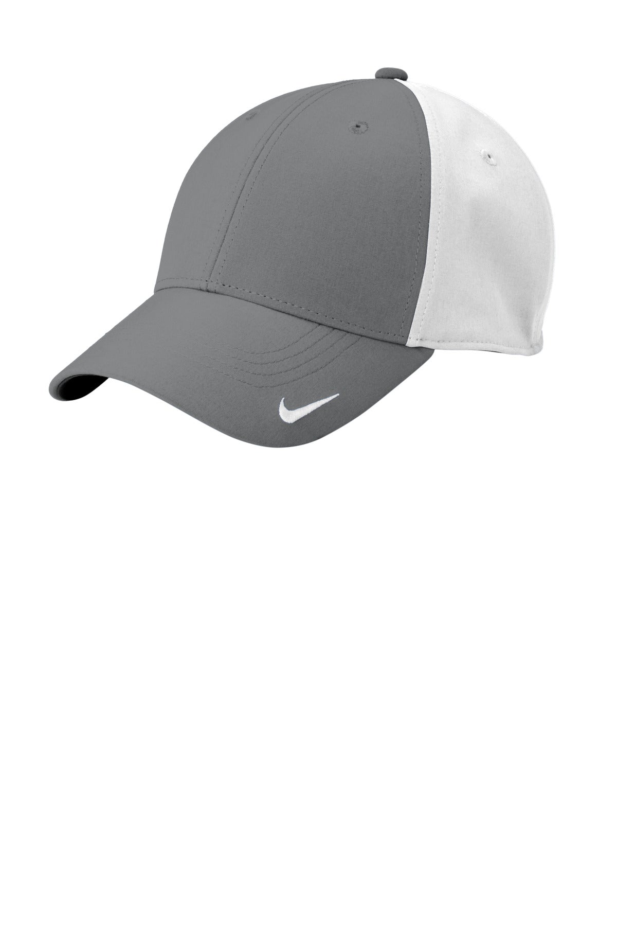 Custom Dark Grey/ White Dri-FIT Legacy Cap NKFB6447, personalized by SanCanDo Swag in Argyle, TX