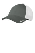 Custom Anthracite/ White Stretch-to-Fit Mesh Back Cap NKFB6448, personalized by SanCanDo Swag in Argyle, TX