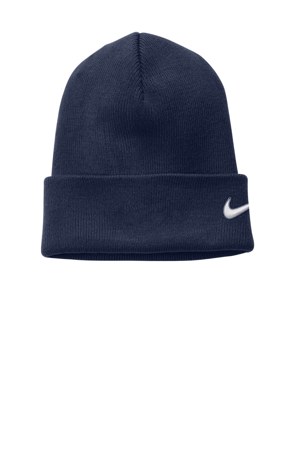 Custom College Navy Team Cuffed Beanie NKFB6539, personalized by SanCanDo Swag in Argyle, TX
