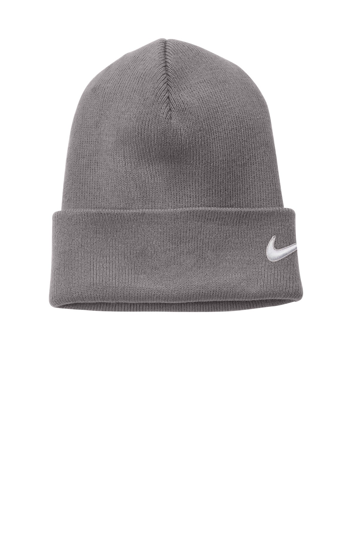 Custom Medium Grey Team Cuffed Beanie NKFB6539, personalized by SanCanDo Swag in Argyle, TX