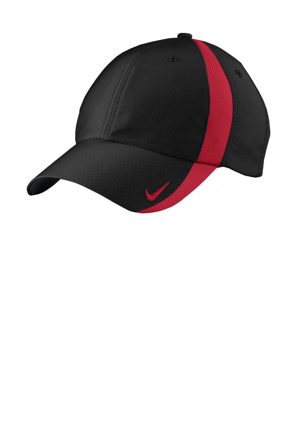 Custom Black/ Gym Red Sphere Performance Cap NKFD9709, personalized by SanCanDo Swag in Argyle, TX