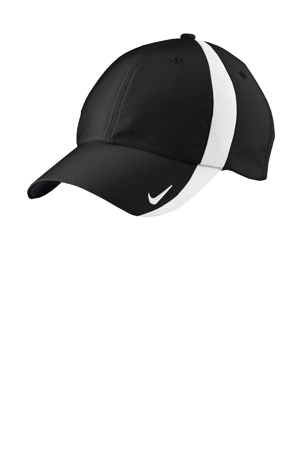 Custom Black/ White Sphere Performance Cap NKFD9709, personalized by SanCanDo Swag in Argyle, TX