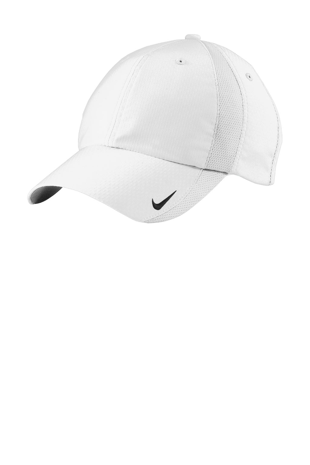 Custom White Sphere Performance Cap NKFD9709, personalized by SanCanDo Swag in Argyle, TX