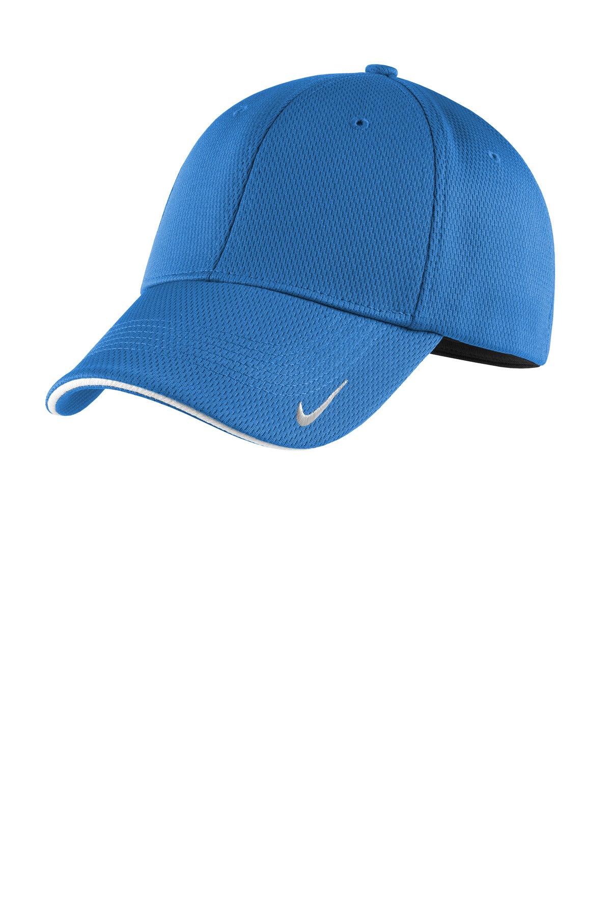Custom Game Royal/ White Dri-FIT Stretch Mesh Sandwich Bill Cap NKFD9718, personalized by SanCanDo Swag in Argyle, TX