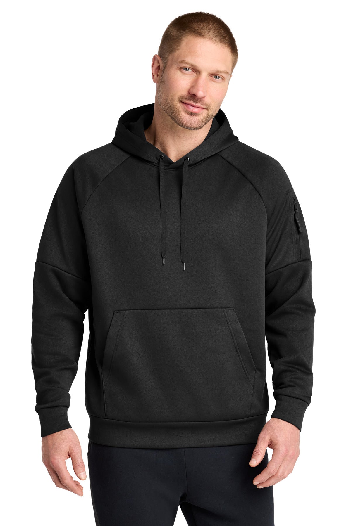 Custom Black Therma-FIT Pocket Pullover Fleece Hoodie NKFD9735, personalized by SanCanDo Swag in Argyle, TX