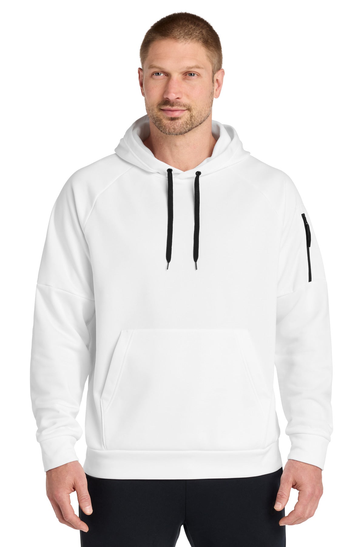 Custom White Therma-FIT Pocket Pullover Fleece Hoodie NKFD9735, personalized by SanCanDo Swag in Argyle, TX