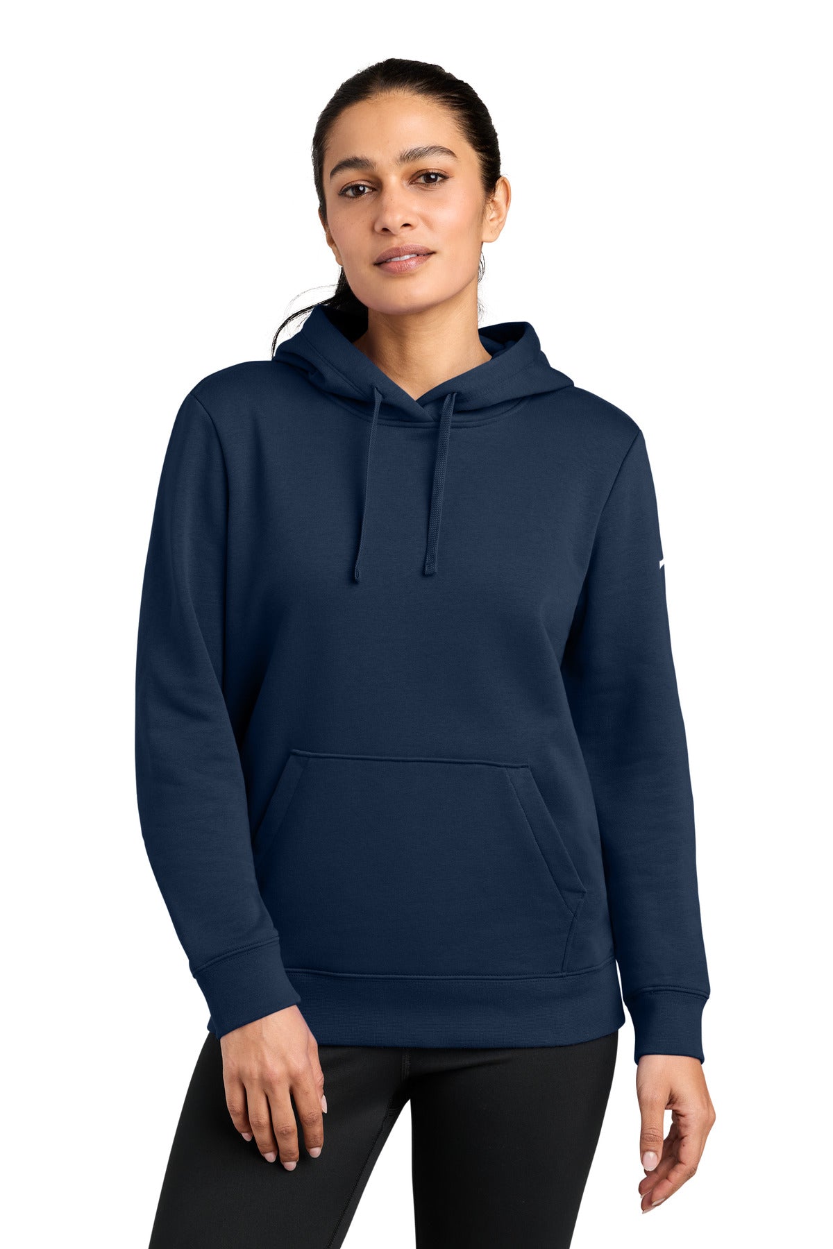 Custom Midnight Navy Club Fleece Sleeve Swoosh Pullover Hoodie NKFD9889, personalized by SanCanDo Swag in Argyle, TX