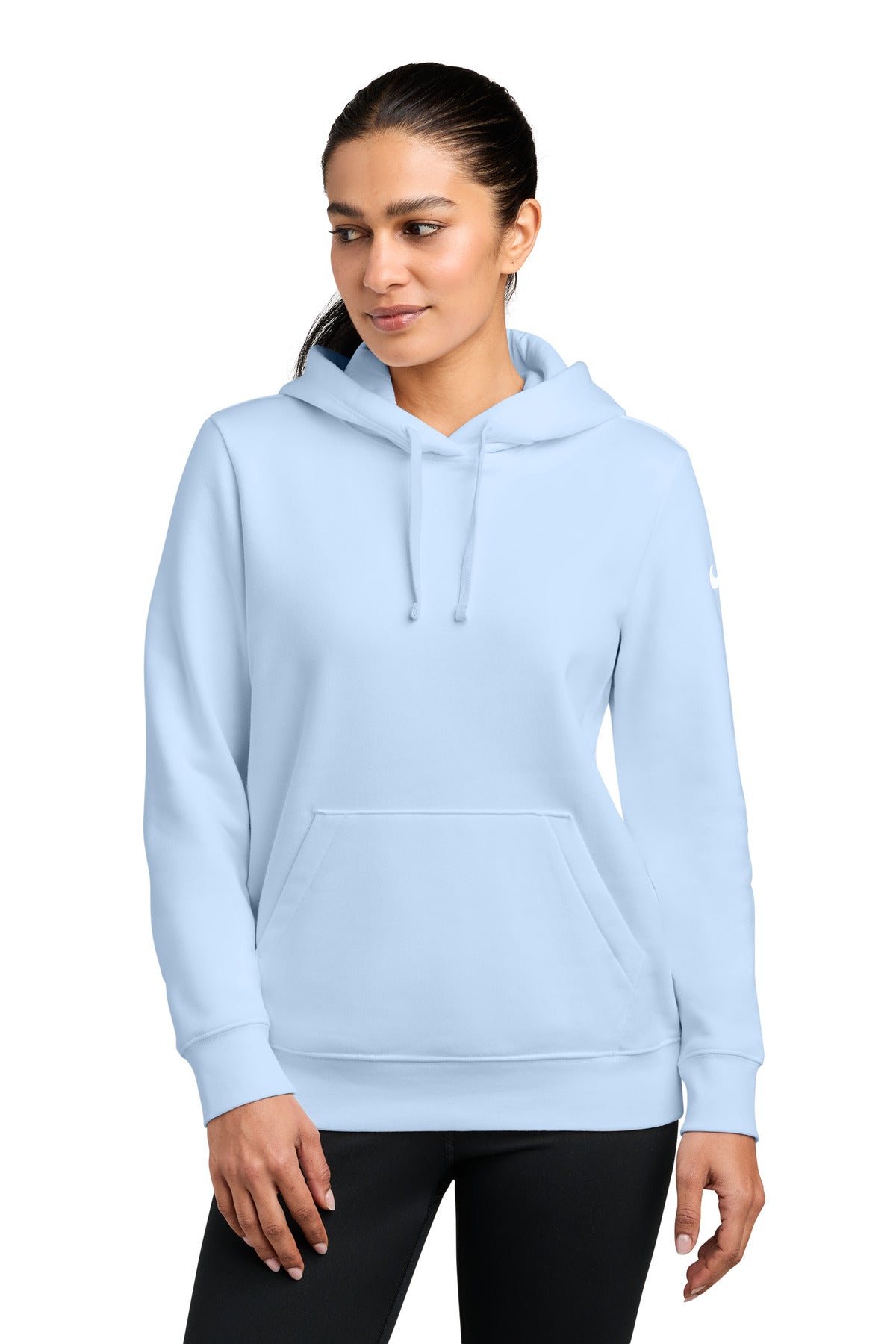 Custom Hydrogen Blue Club Fleece Sleeve Swoosh Pullover Hoodie NKFD9889, personalized by SanCanDo Swag in Argyle, TX