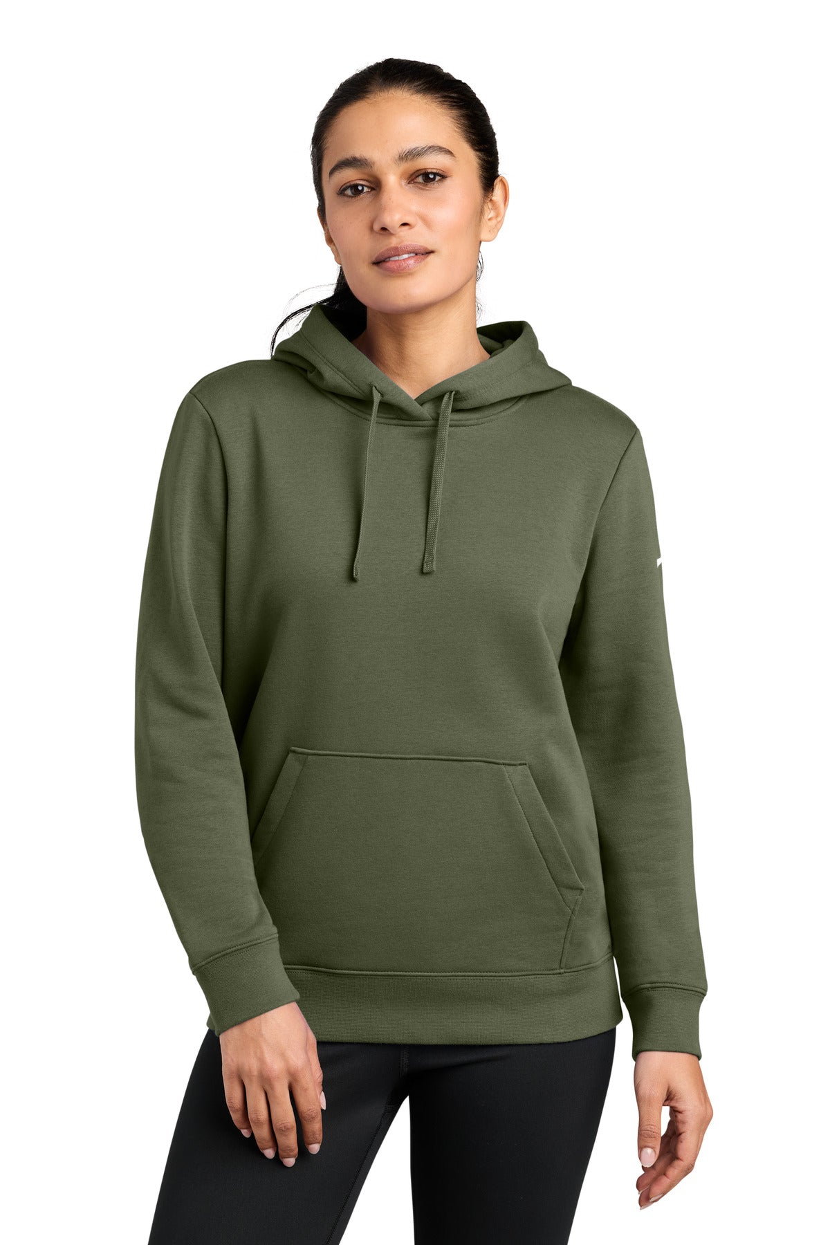 Custom Medium Olive Club Fleece Sleeve Swoosh Pullover Hoodie NKFD9889, personalized by SanCanDo Swag in Argyle, TX