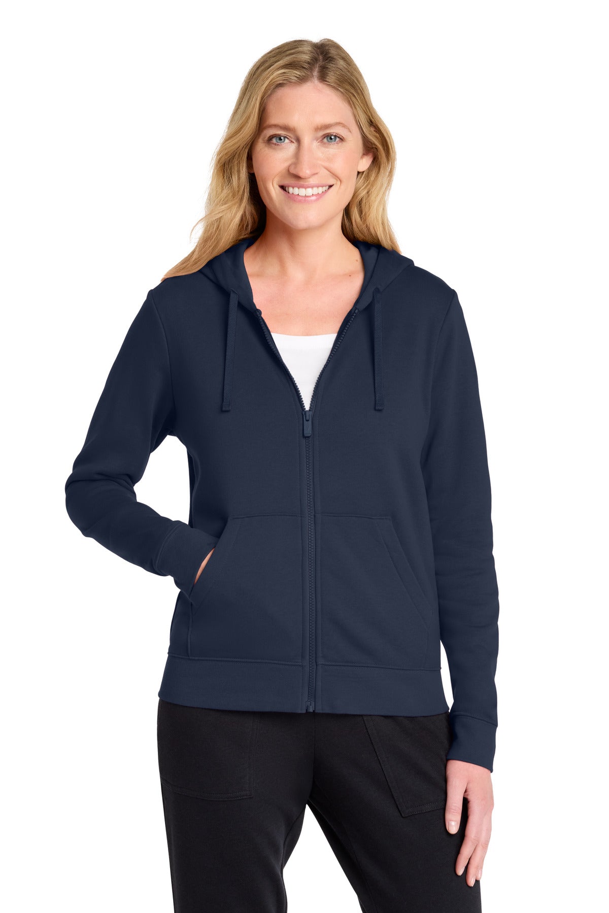 Custom Midnight Navy Club Fleece Sleeve Swoosh Full-Zip Hoodie NKFD9890, personalized by SanCanDo Swag in Argyle, TX