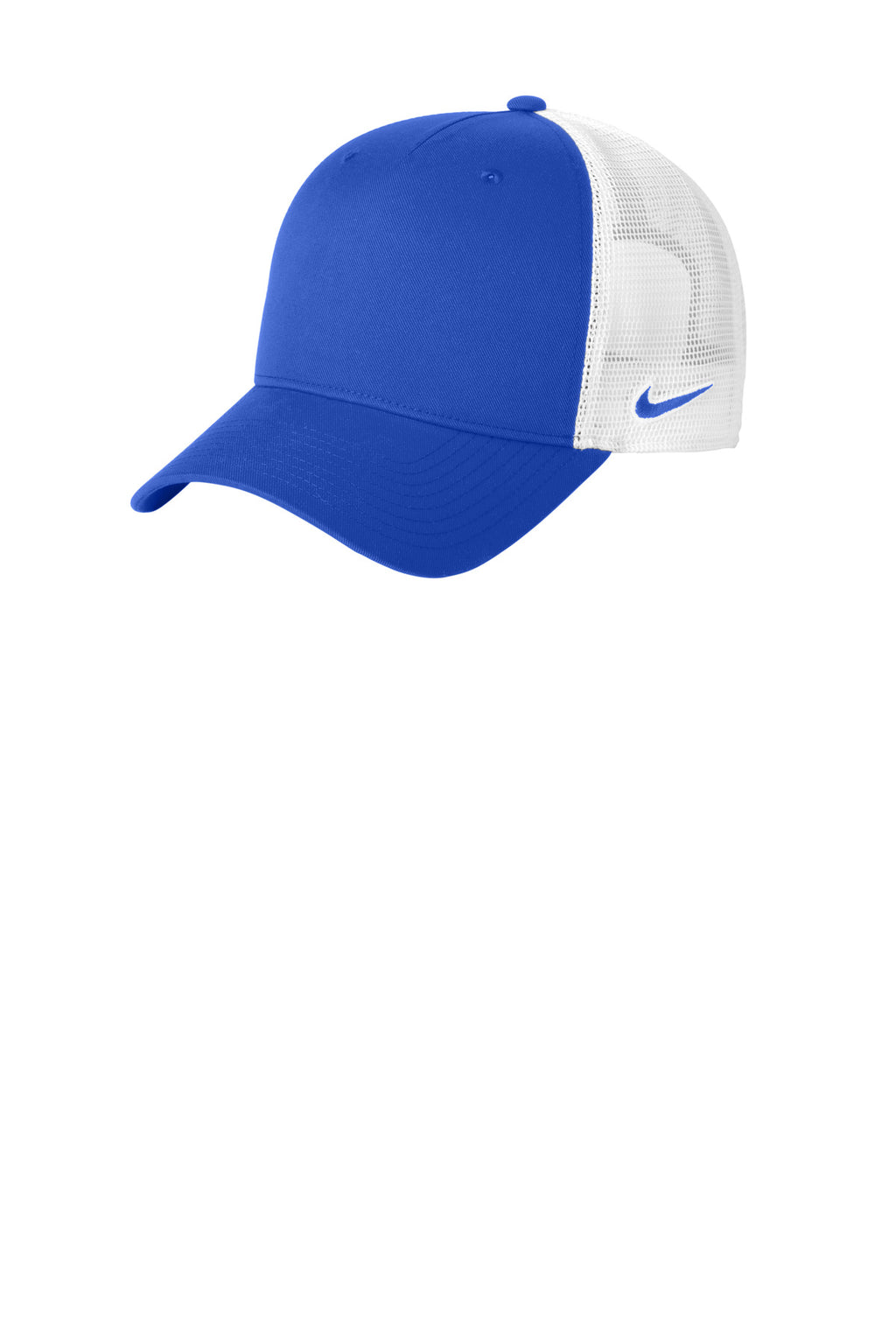 Custom Game Royal/ White Snapback Mesh Trucker Cap NKFN9893, personalized by SanCanDo Swag in Argyle, TX