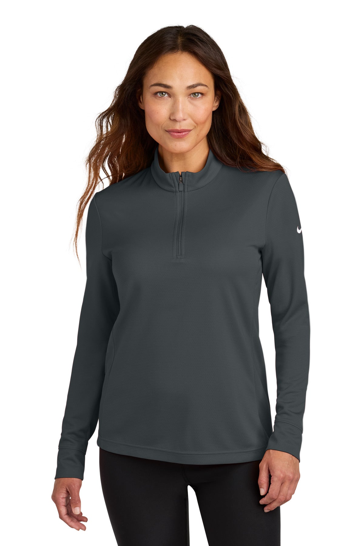 Custom Anthracite Women's Essential 1/2-Zip Cover-Up NKHM7969, personalized by SanCanDo Swag in Argyle, TX