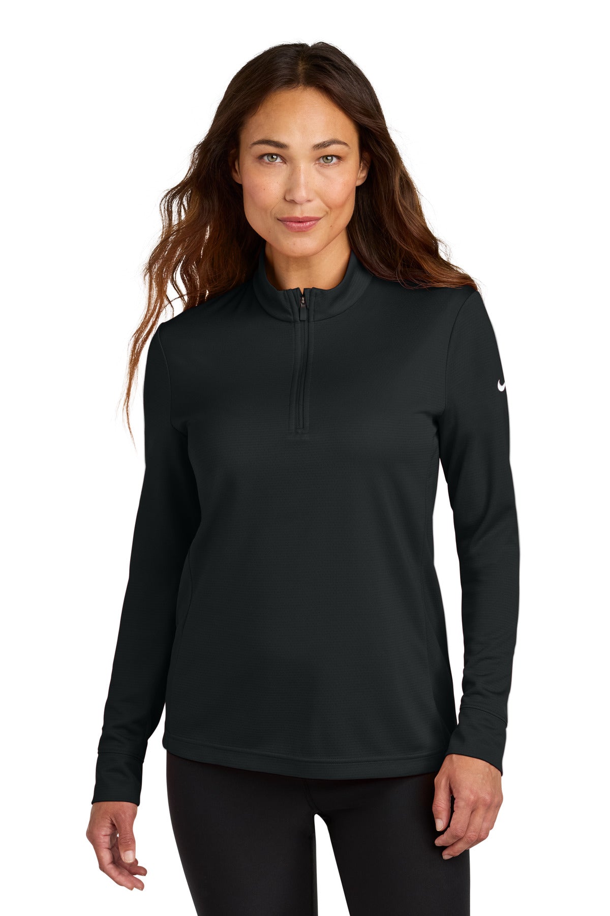Custom Black Women's Essential 1/2-Zip Cover-Up NKHM7969, personalized by SanCanDo Swag in Argyle, TX
