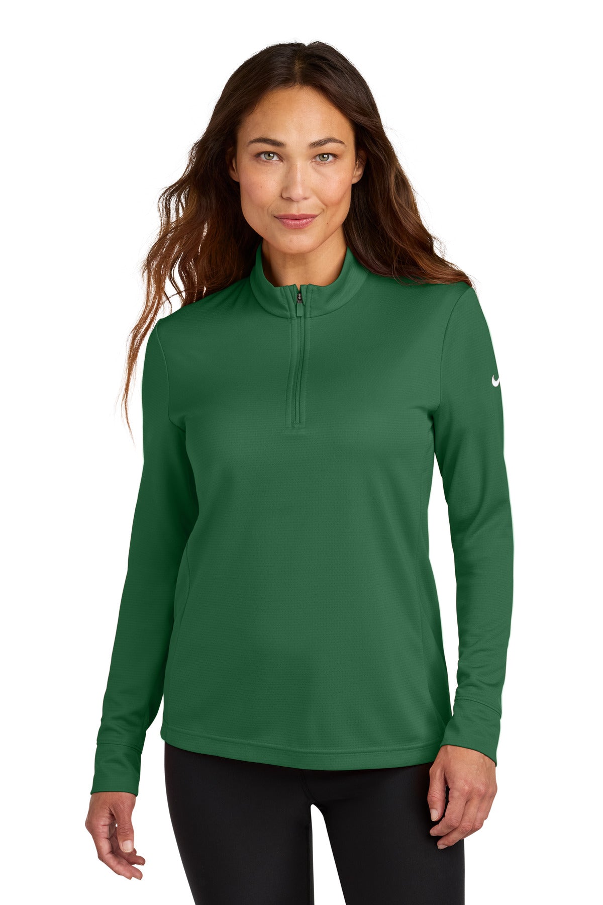 Custom Gorge Green Women's Essential 1/2-Zip Cover-Up NKHM7969, personalized by SanCanDo Swag in Argyle, TX
