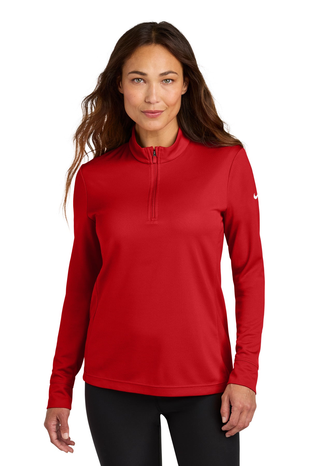Custom University Red Women's Essential 1/2-Zip Cover-Up NKHM7969, personalized by SanCanDo Swag in Argyle, TX