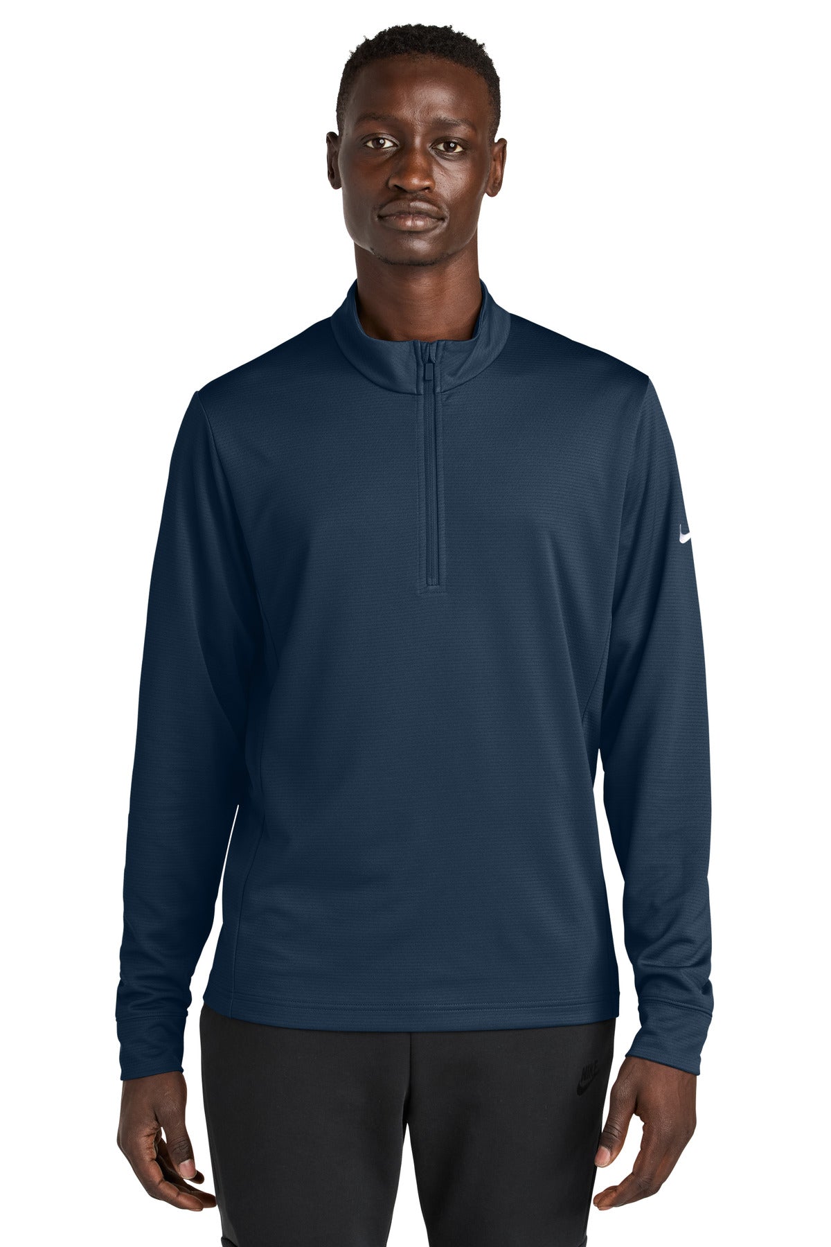 Custom Navy Essential 1/2-Zip Cover-Up NKHM8036, personalized by SanCanDo Swag in Argyle, TX