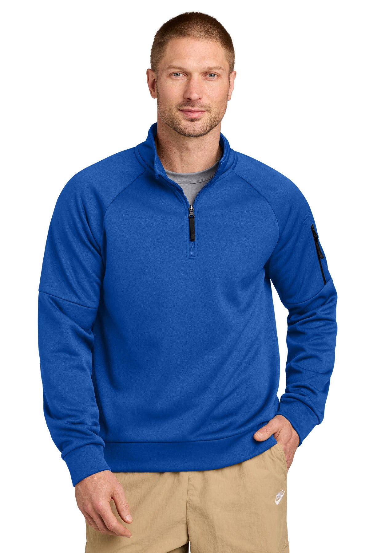 Custom Game Royal Therma-FIT Pocket 1/4-Zip NKIO8125, personalized by SanCanDo Swag in Argyle, TX
