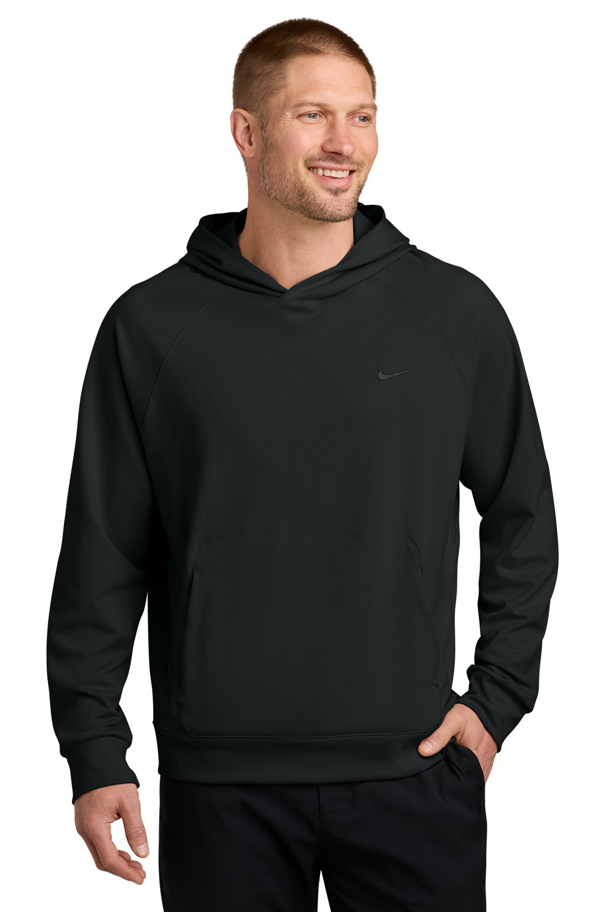 Custom Black Dri-Fit Primary Hoodie NKIO8126, personalized by SanCanDo Swag in Argyle, TX