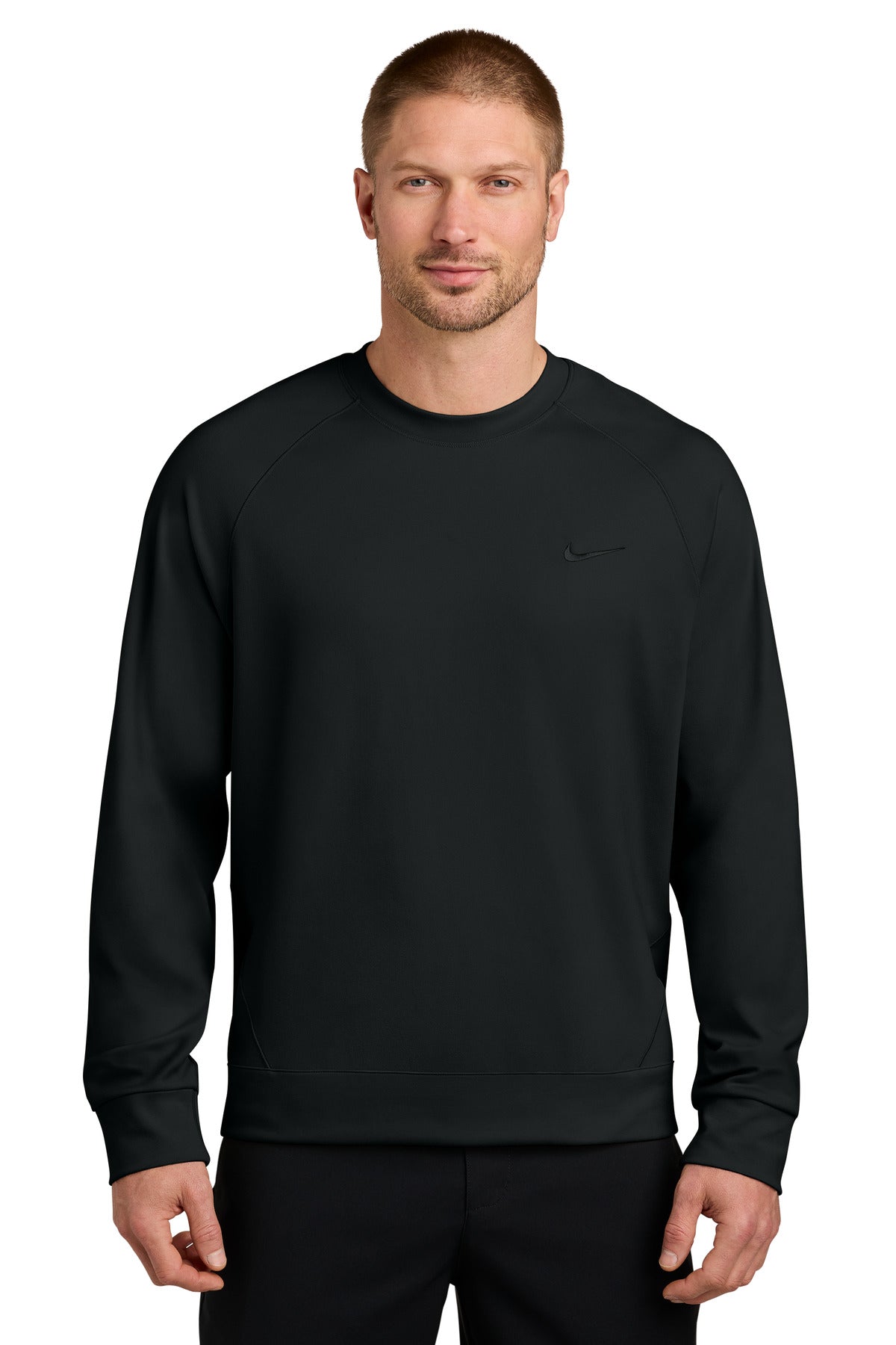 Custom Black Dri-FIT Primary Crew NKIO8127, personalized by SanCanDo Swag in Argyle, TX