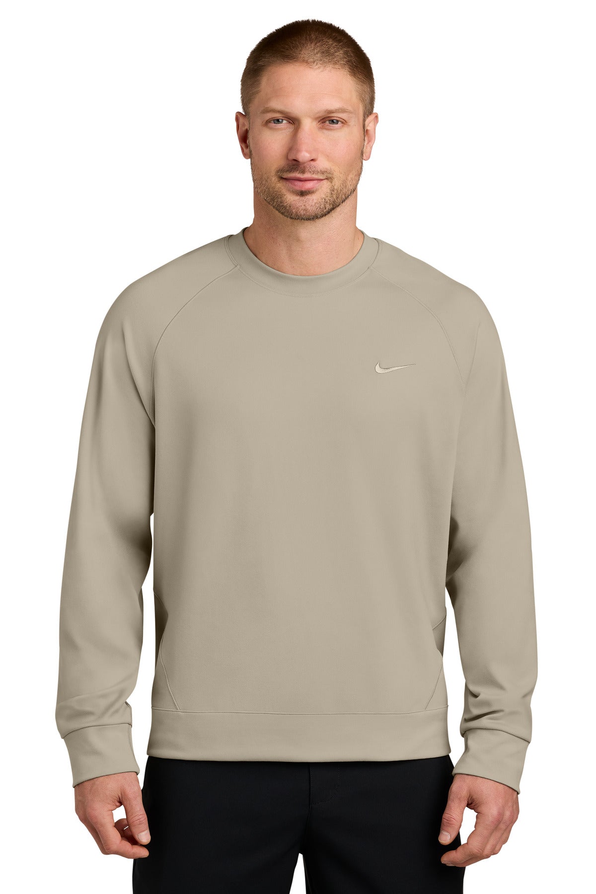 Custom Desert Khaki Dri-FIT Primary Crew NKIO8127, personalized by SanCanDo Swag in Argyle, TX