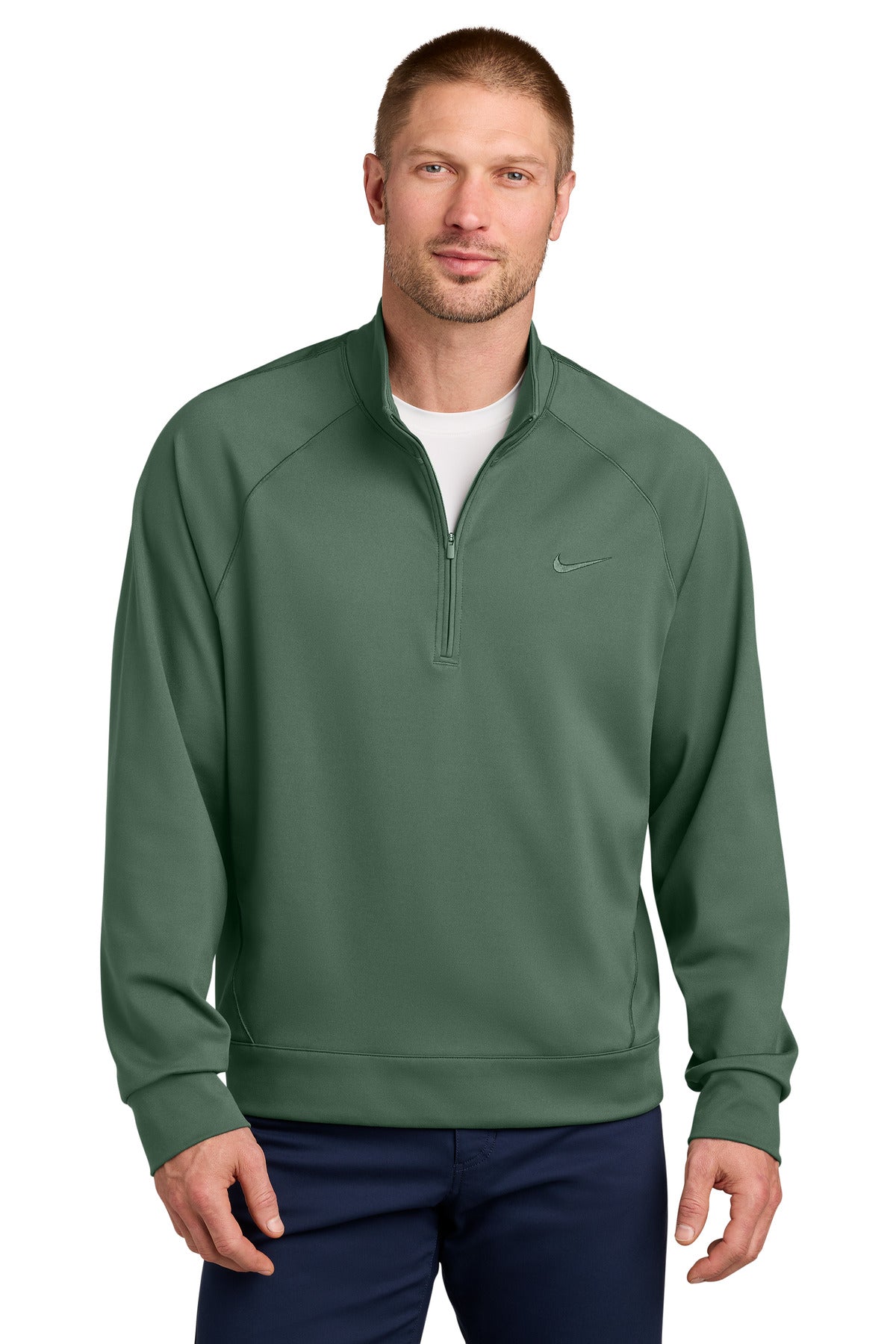 Custom Vintage Green Dri-FIT Primary 1/4-Zip NKIO8128, personalized by SanCanDo Swag in Argyle, TX