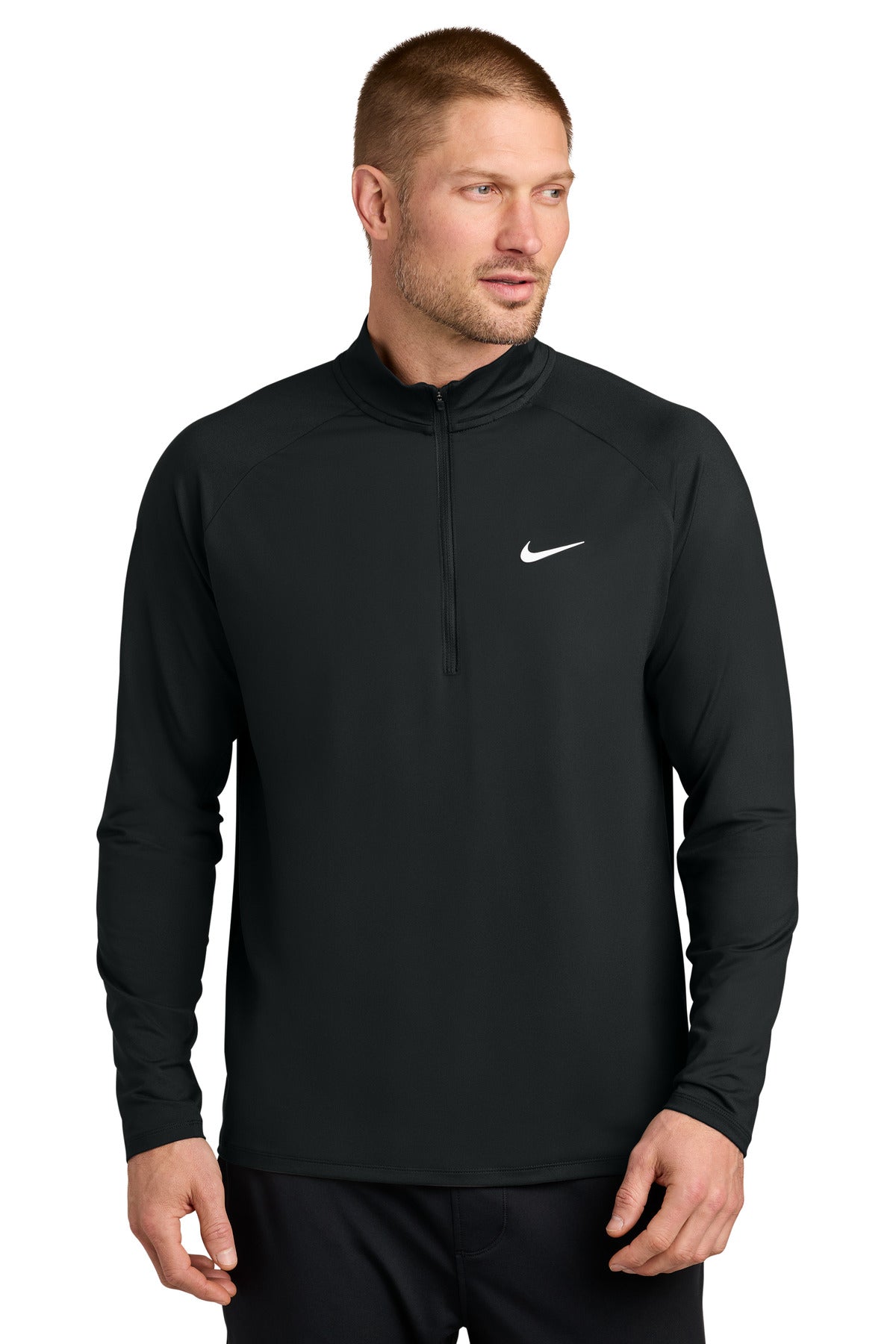 Custom Black Dri-FIT Stride 1/2-Zip NKIO8137, personalized by SanCanDo Swag in Argyle, TX