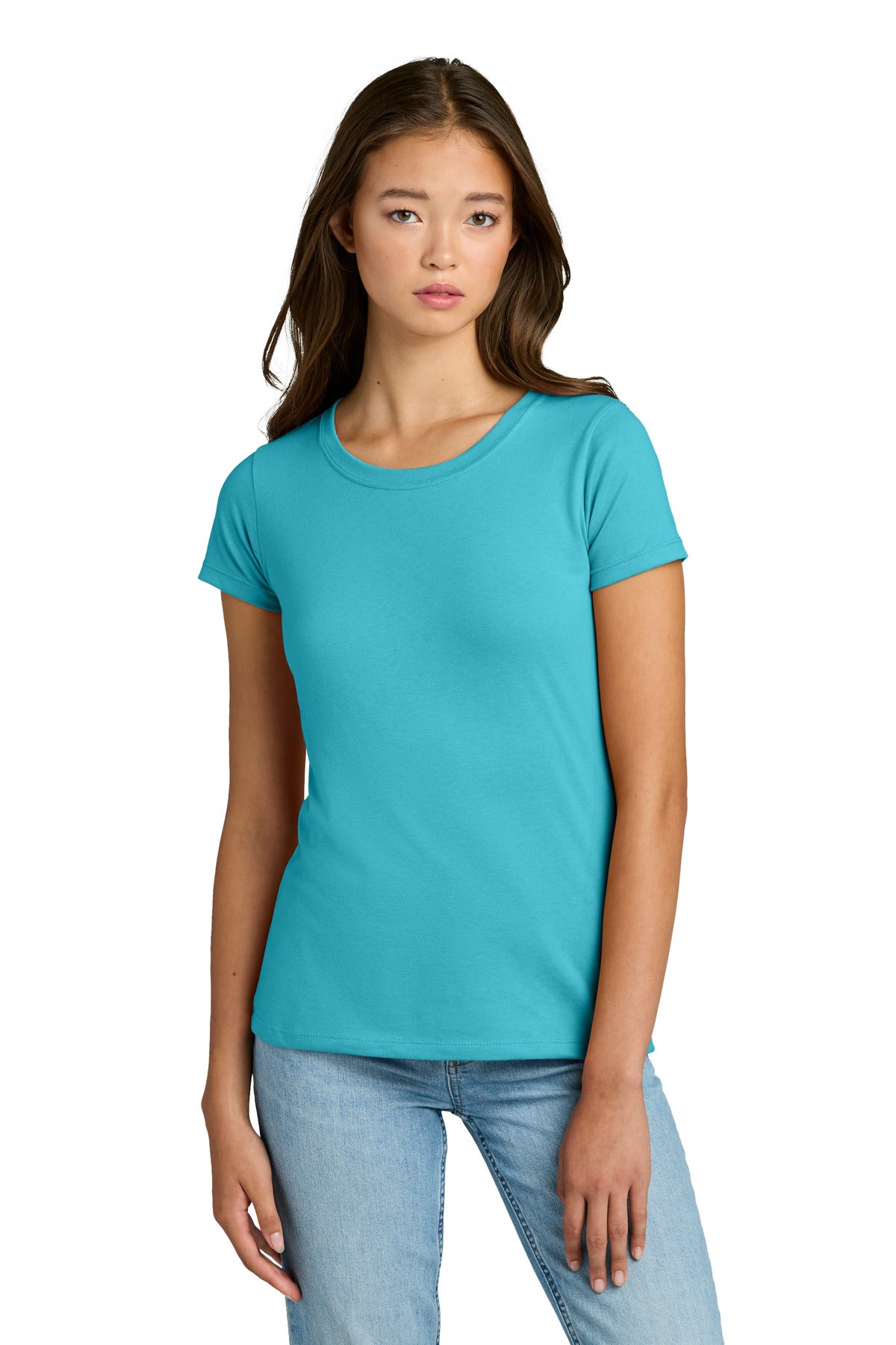 Custom Tahiti Blue Women's Ideal Tee NL1510, personalized by SanCanDo Swag in Argyle, TX