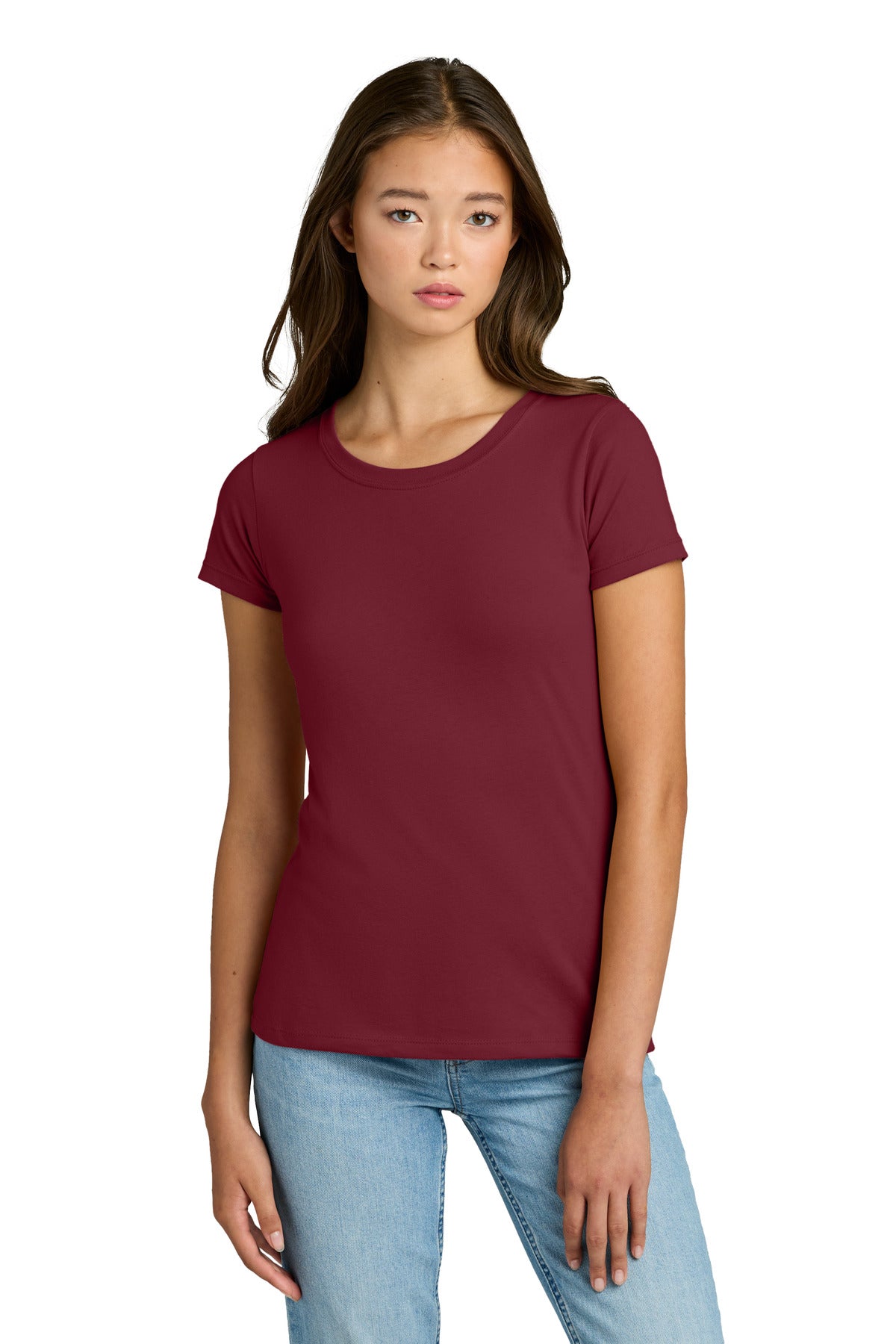 Custom Cardinal Women's Ideal Tee NL1510, personalized by SanCanDo Swag in Argyle, TX