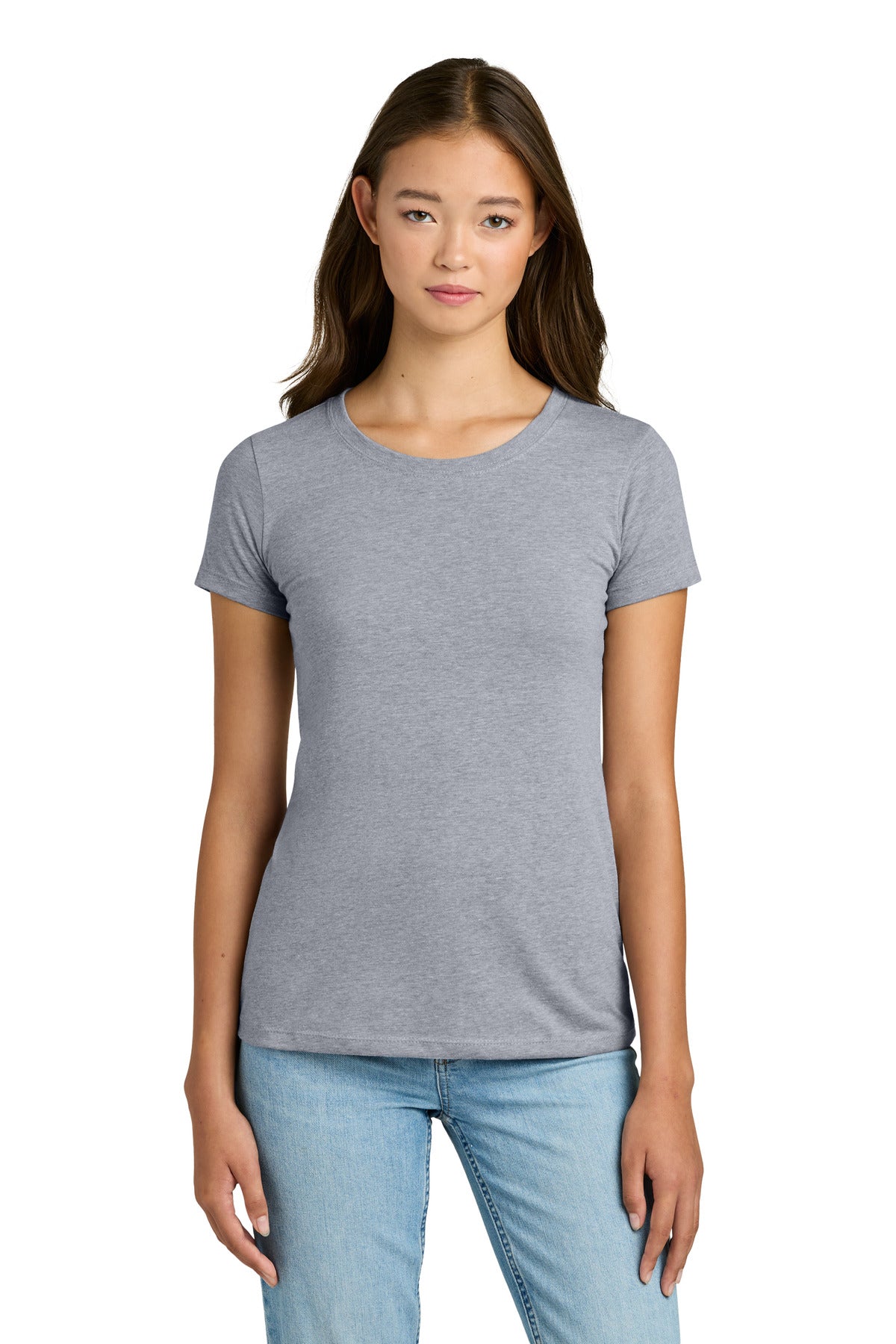 Custom Heather Gray Women's Ideal Tee NL1510, personalized by SanCanDo Swag in Argyle, TX