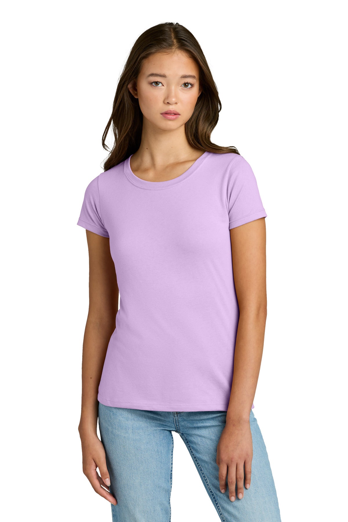 Custom Lilac Women's Ideal Tee NL1510, personalized by SanCanDo Swag in Argyle, TX